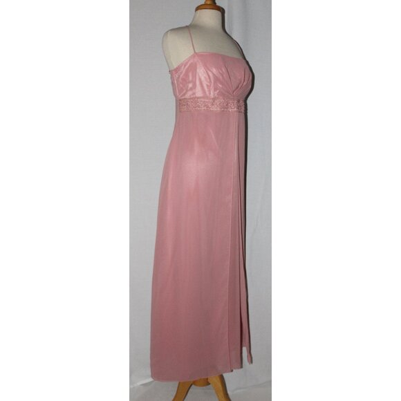 Cindy #1015 Chiffon Empire Waist Bridesmaid Dress-Size XL-Dusty Rose-NEW W/Tags - Picture 4 of 5